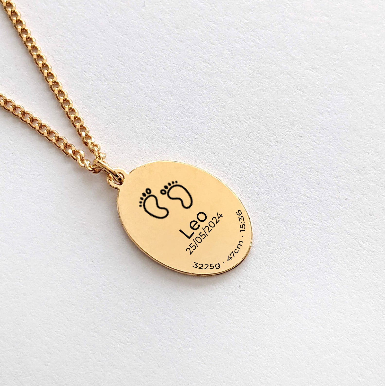 Colar personalizado em ouro rosa