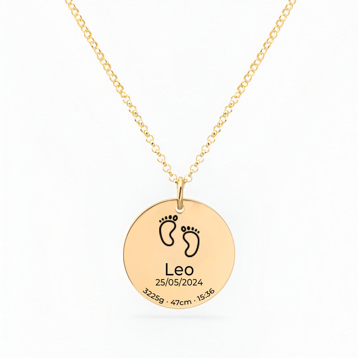 Colar personalizado em ouro rosa