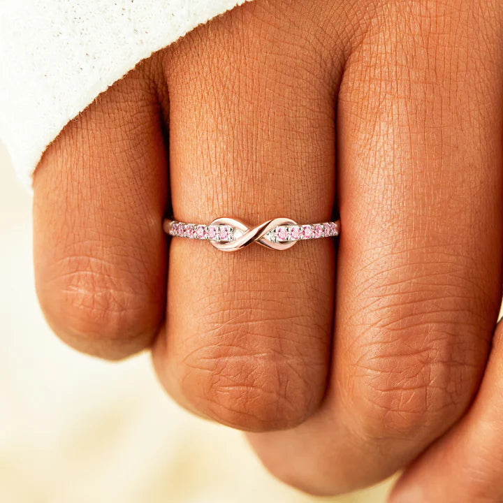 Geschenkpaket „Unendliche Liebe“ | Verstellbarer Ring – STERLINGSILBER