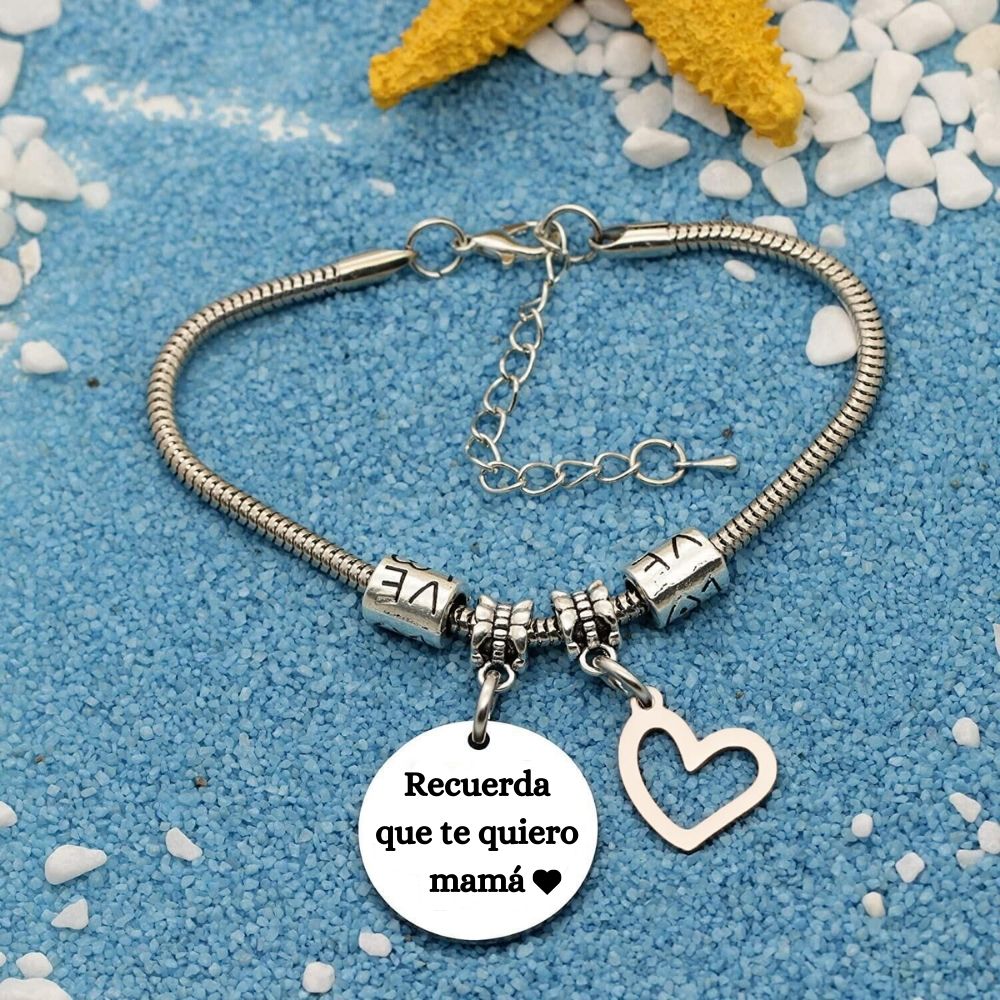 Pack Amor Incondicional | Pulsera Ajustable "Recuerda que Te Quiero Mamá"