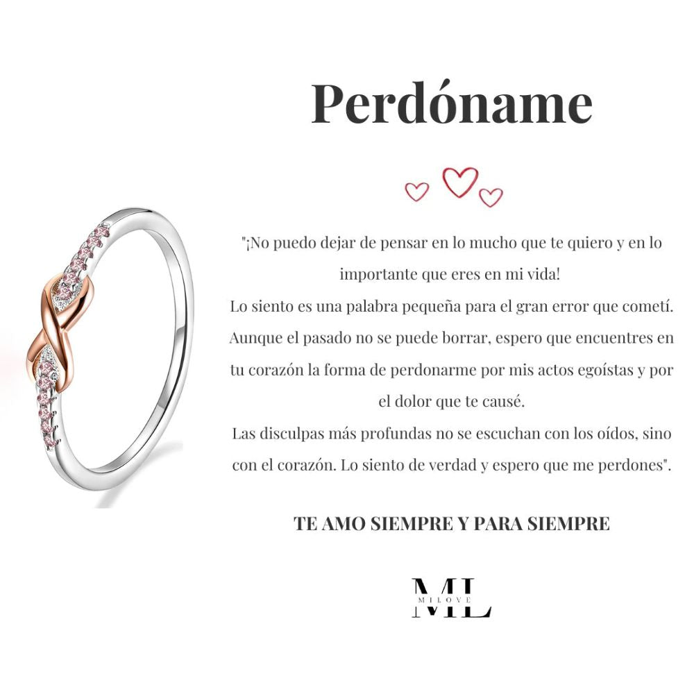 Pack Regalo "Amor Infinito" | Anillo ajustable - PLATA DE LEY