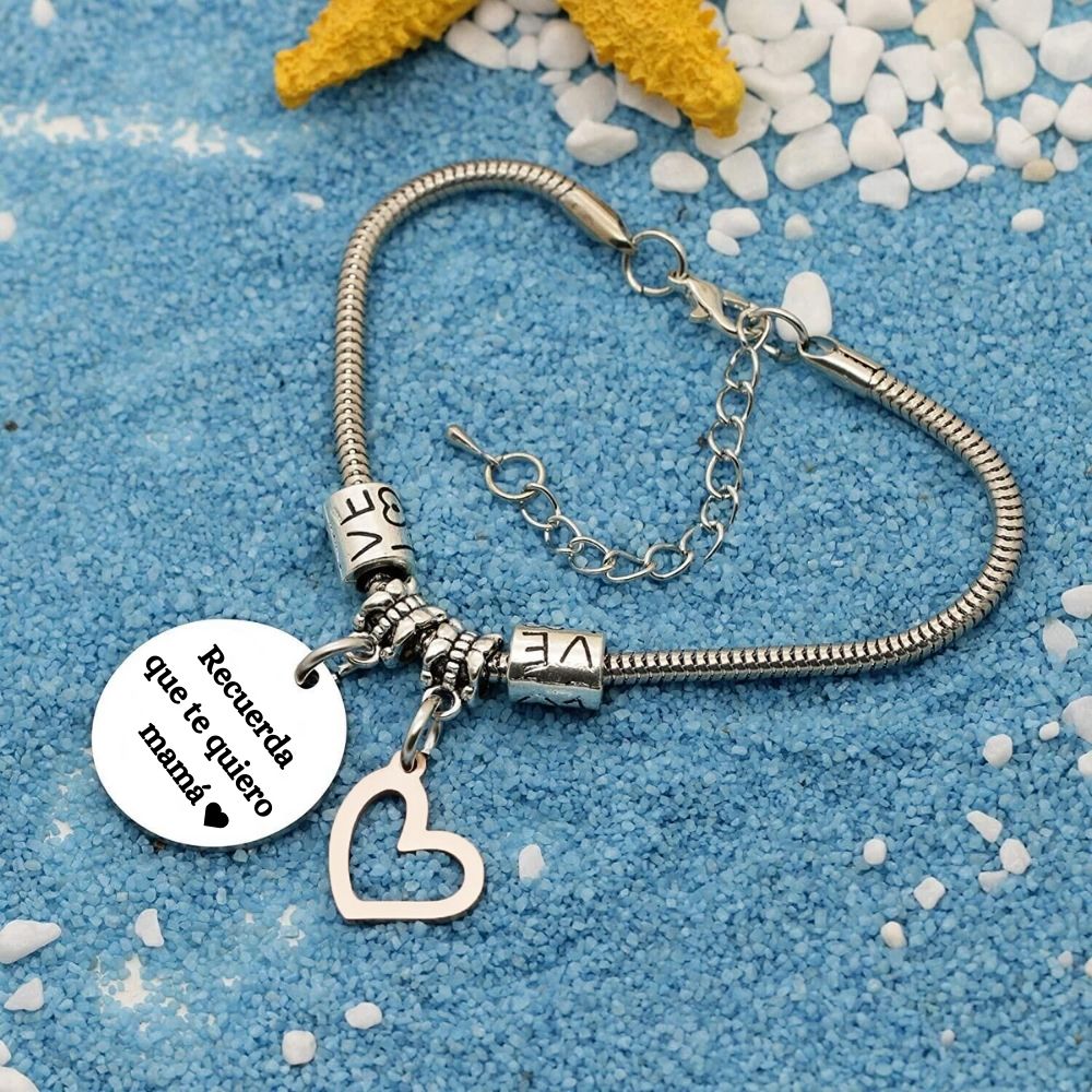 Pack Amor Incondicional | Pulsera Ajustable "Recuerda que Te Quiero Mamá"