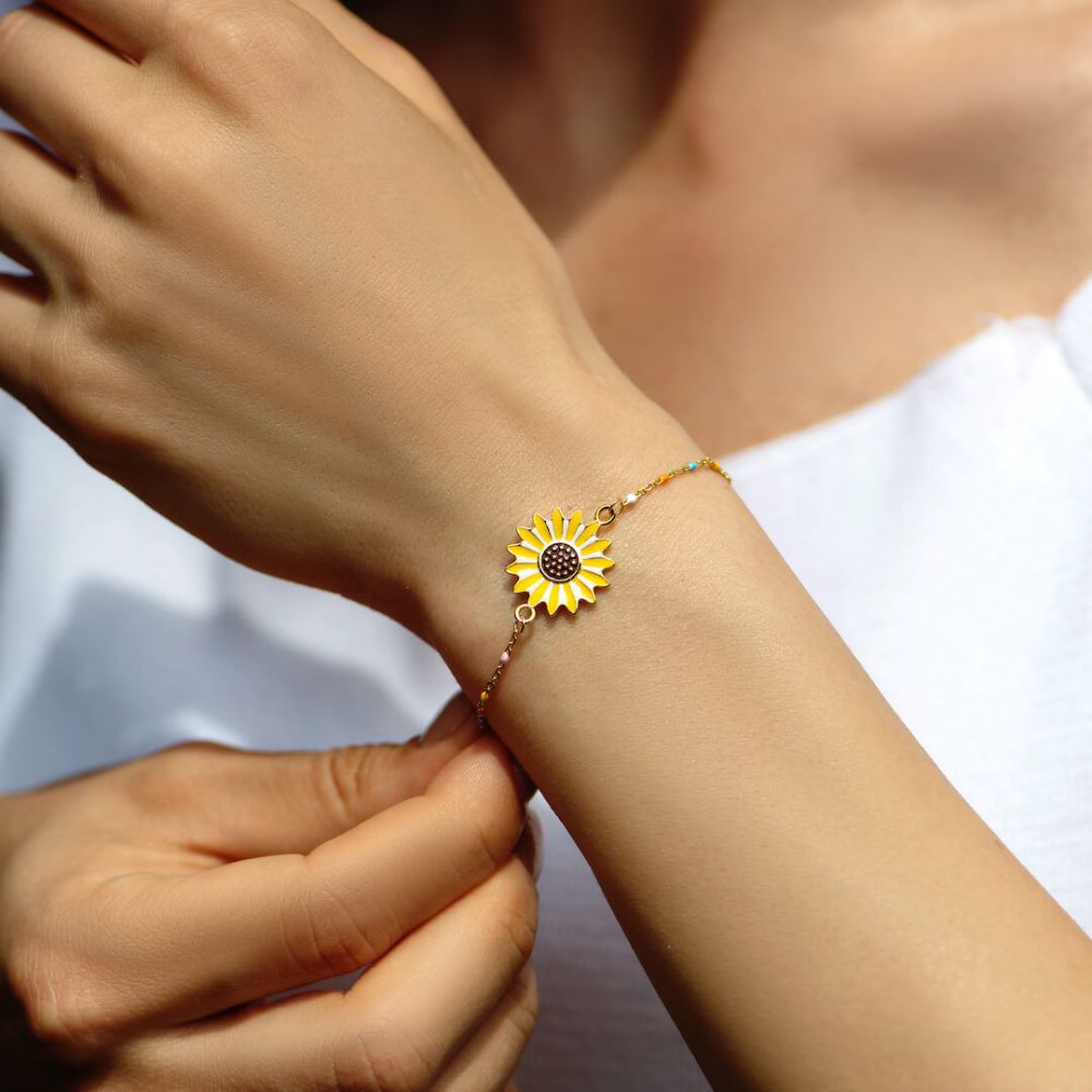 Pulsera Girasol Dorado