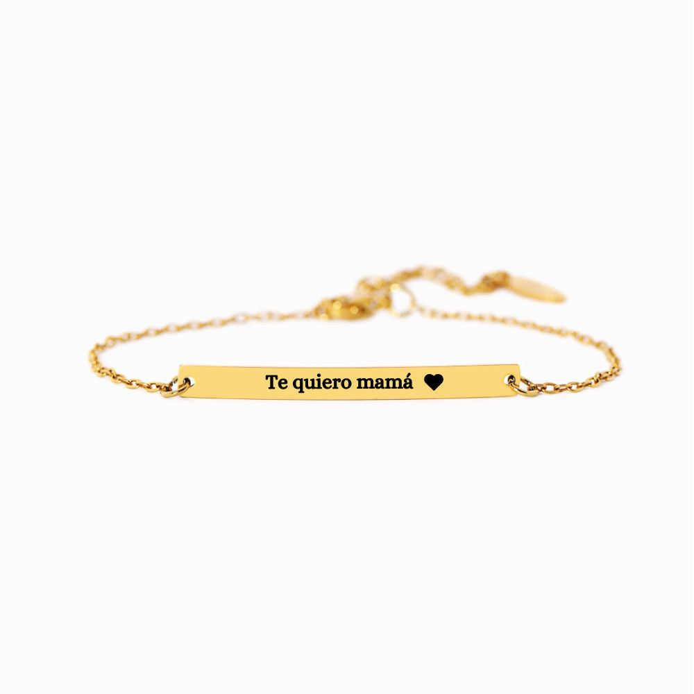 Mutter-Geschenkpaket | Armband mit Gravur „I Love You Mom 🖤“ 