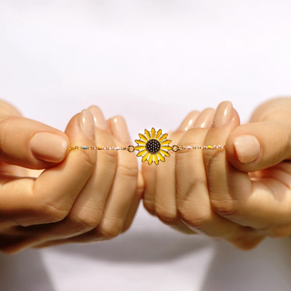 Pulsera Girasol Dorado