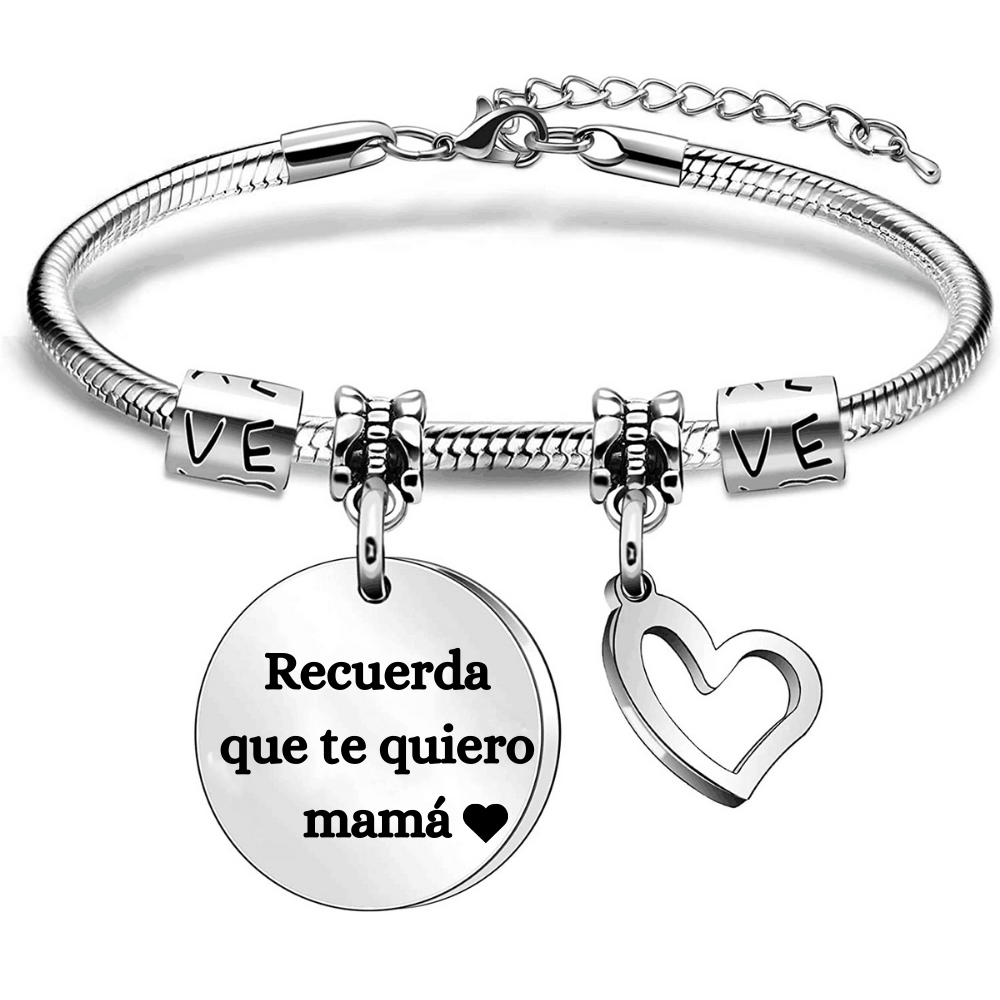 Pulseira de amor incondicional "Lembre-se que eu te amo, mãe"