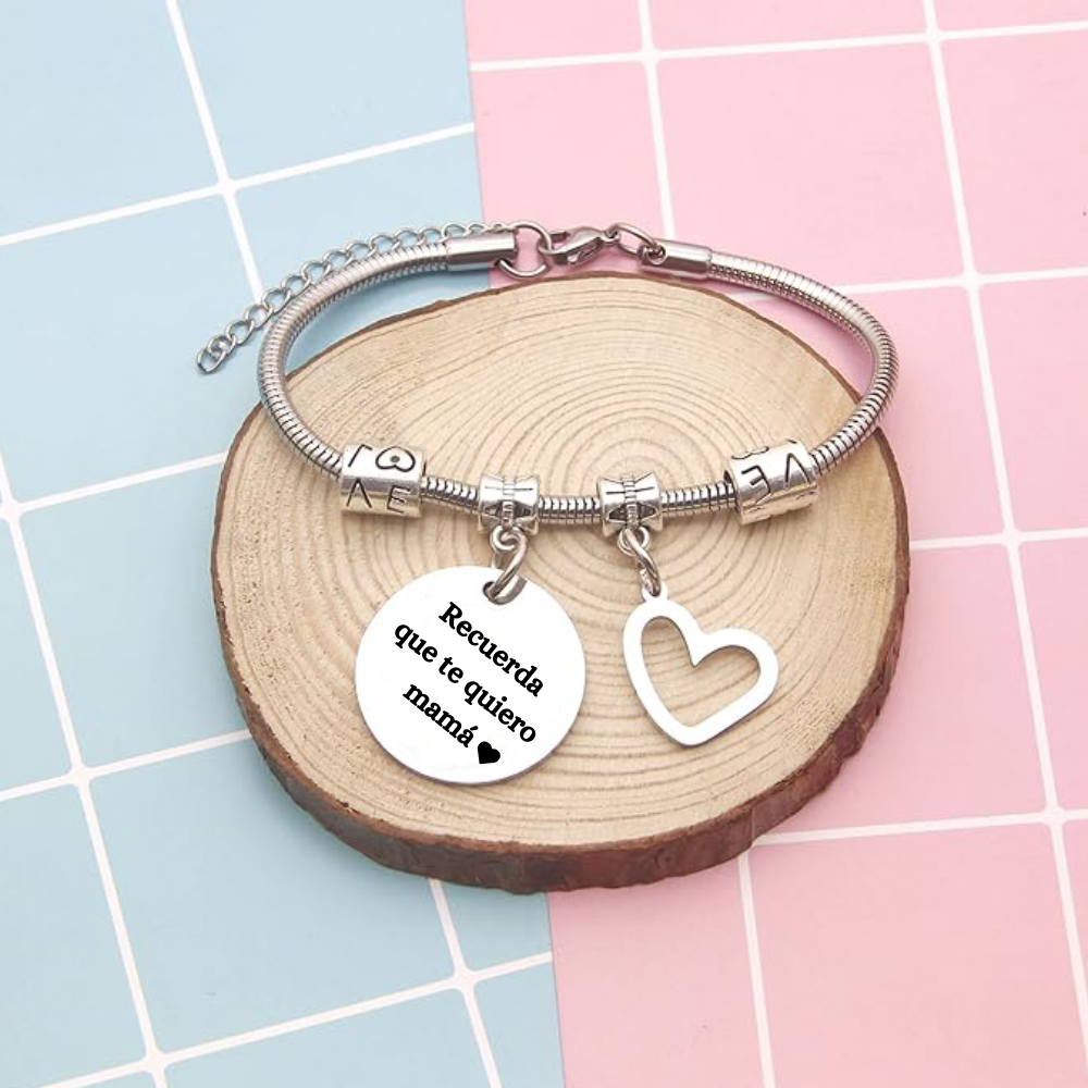 Pack Amor Incondicional | Pulsera Ajustable "Recuerda que Te Quiero Mamá"