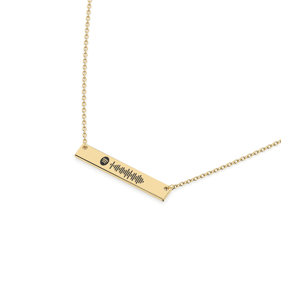 COLLAR PERSONALIZADO QR canción Spotify ORO 18k