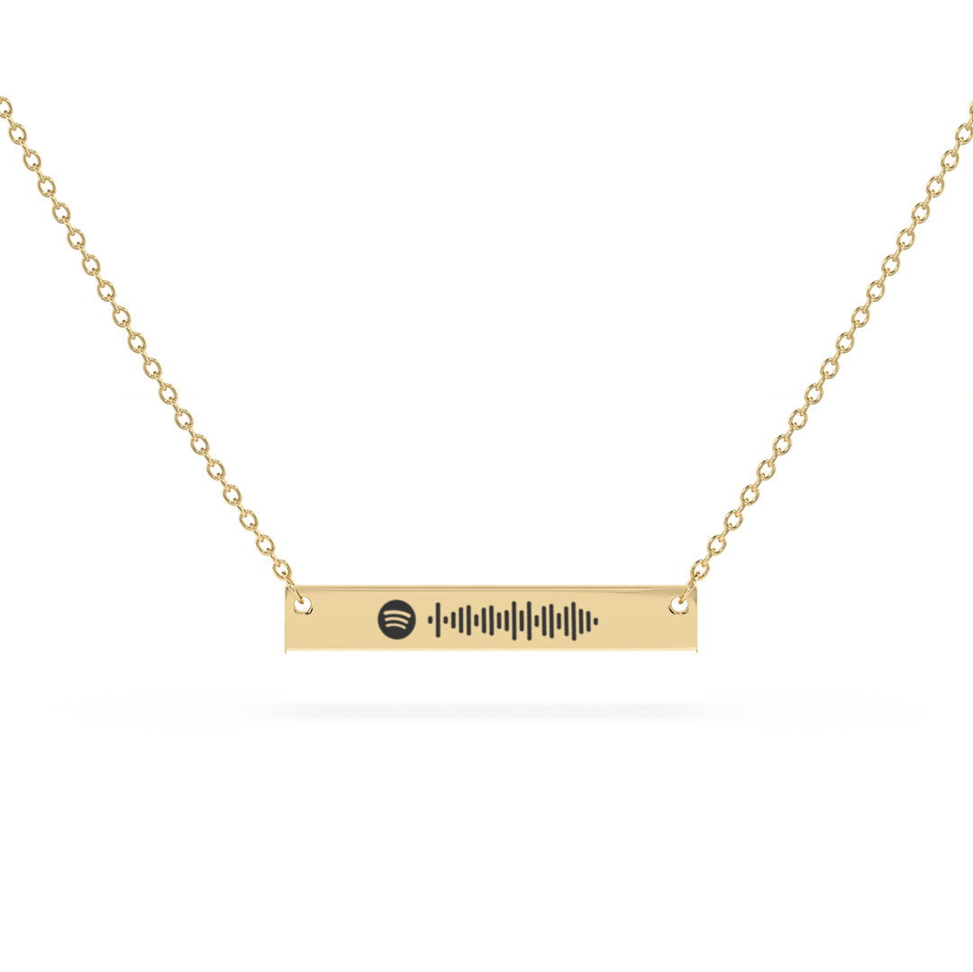 COLLAR PERSONALIZADO QR canción Spotify ORO 18k