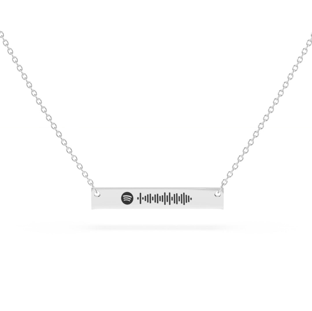 COLLAR PERSONALIZADO QR canción Spotify plata