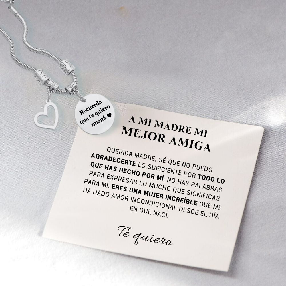 Pack Amor Incondicional | Pulsera Ajustable "Recuerda que Te Quiero Mamá"