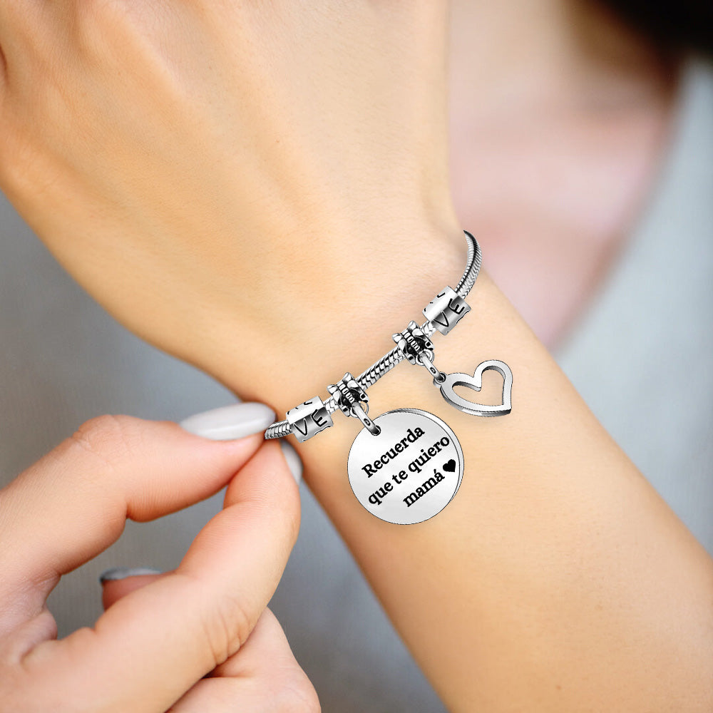 Pulsera Amor Incondicional "Recuerda que Te Quiero Mamá"