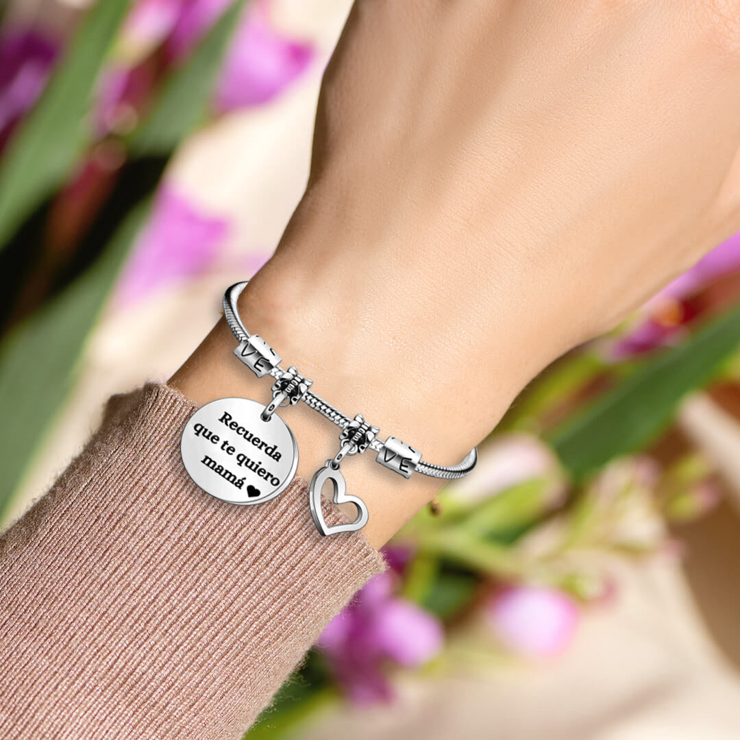 Pulsera Amor Incondicional "Recuerda que Te Quiero Mamá"